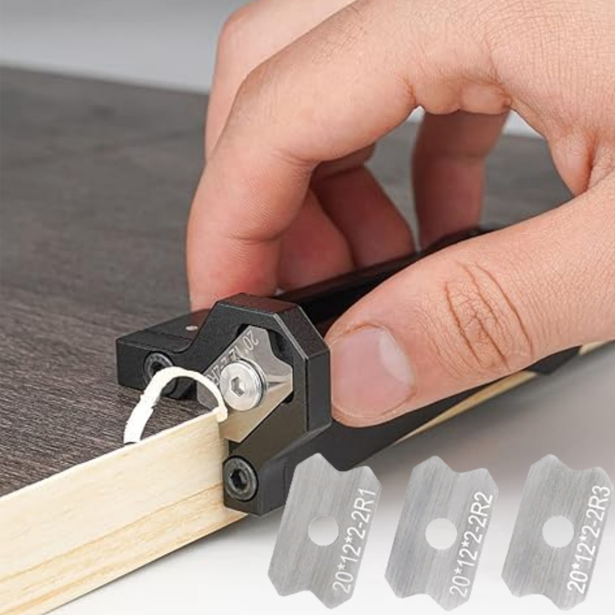Woodworking Essentials - เครื่องตัดขอบวีเนียร์สำหรับงานไม้, เครื่องมือปิดขอบไม้, เครื่องไสไม้แบบแมนนวลสำหรับงานไม้, เครื่องไสไม้สำหรับลบคม