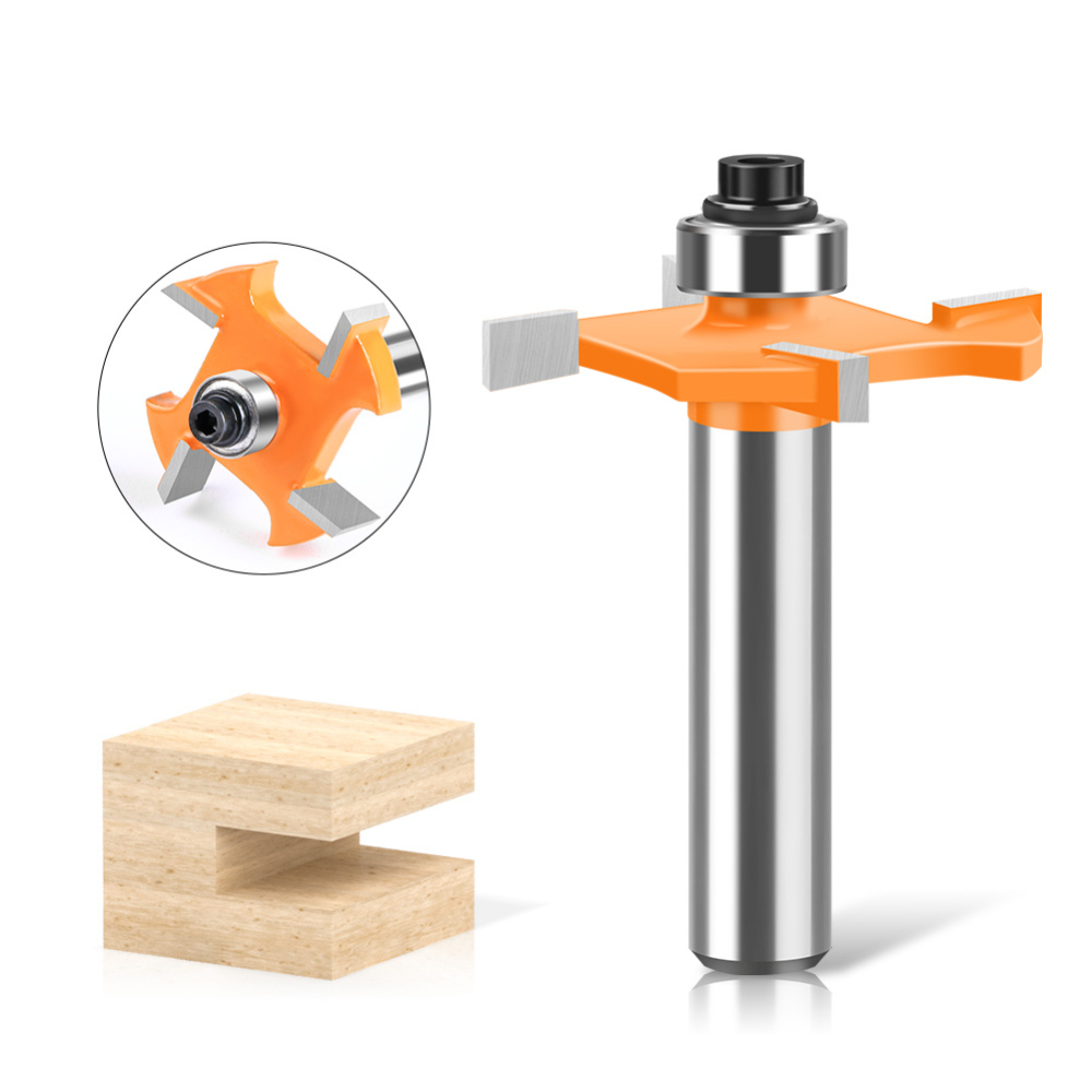 Router Bits For Woodworking - ดอกกัดร่อง T-Slot 4 ปีก ขนาดก้าน 1/2