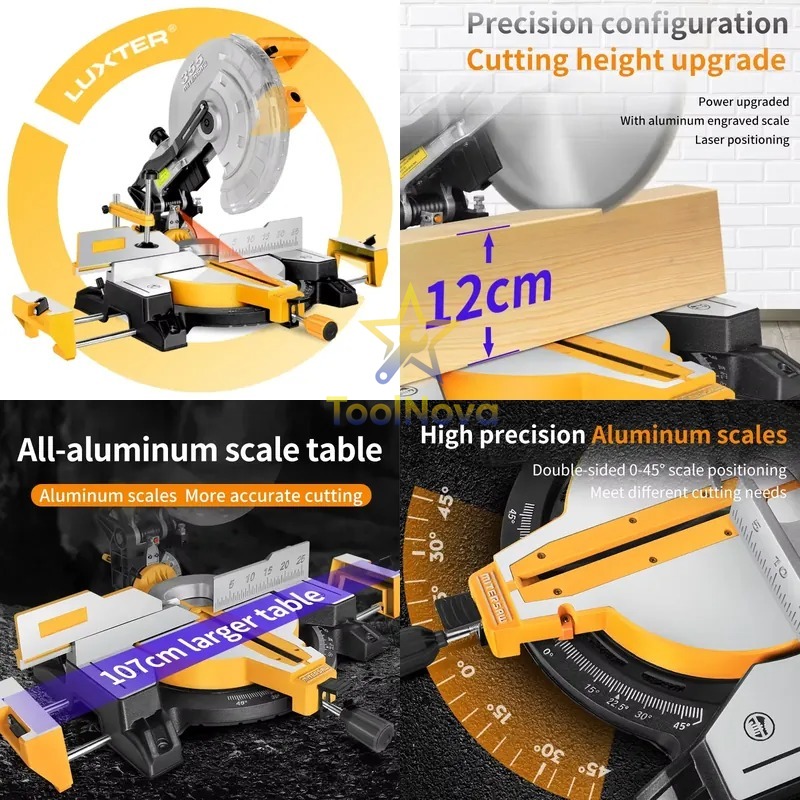 Woodworking Bench - เลื่อยองศาเลื่อน LUXTER รุ่นใหม่ ปี 2026 ขนาด