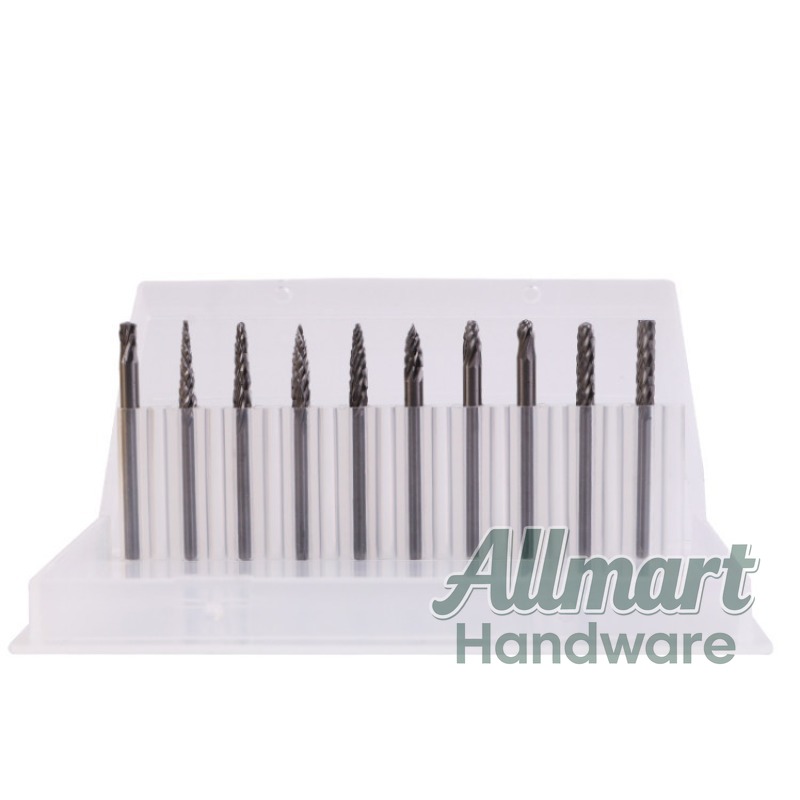 Router Bits For Woodworking - ชุดดอกสว่านโรตารี่คาร์ไบด์ไม้ 10 ชิ้น, ดอกเราเตอร์สำหรับงานไม้, ดอกแกะสลักไม้สำหรับชุดเครื่องเจียรไฟฟ้า