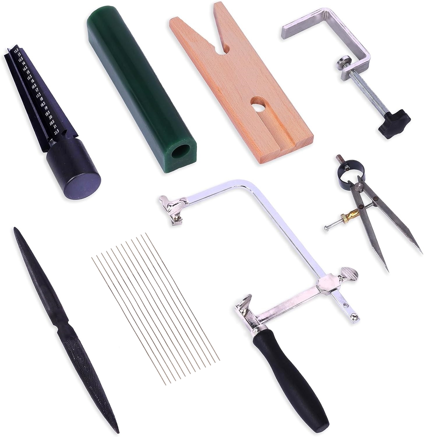 Woodworking Files - ชุดแกะสลักขี้ผึ้งสำหรับทำเครื่องประดับมืออาชีพ พร้อมแม่พิมพ์แหวน เลื่อย ตะไบ และเครื่องมือหล่อขี้ผึ้งแบบ Lost