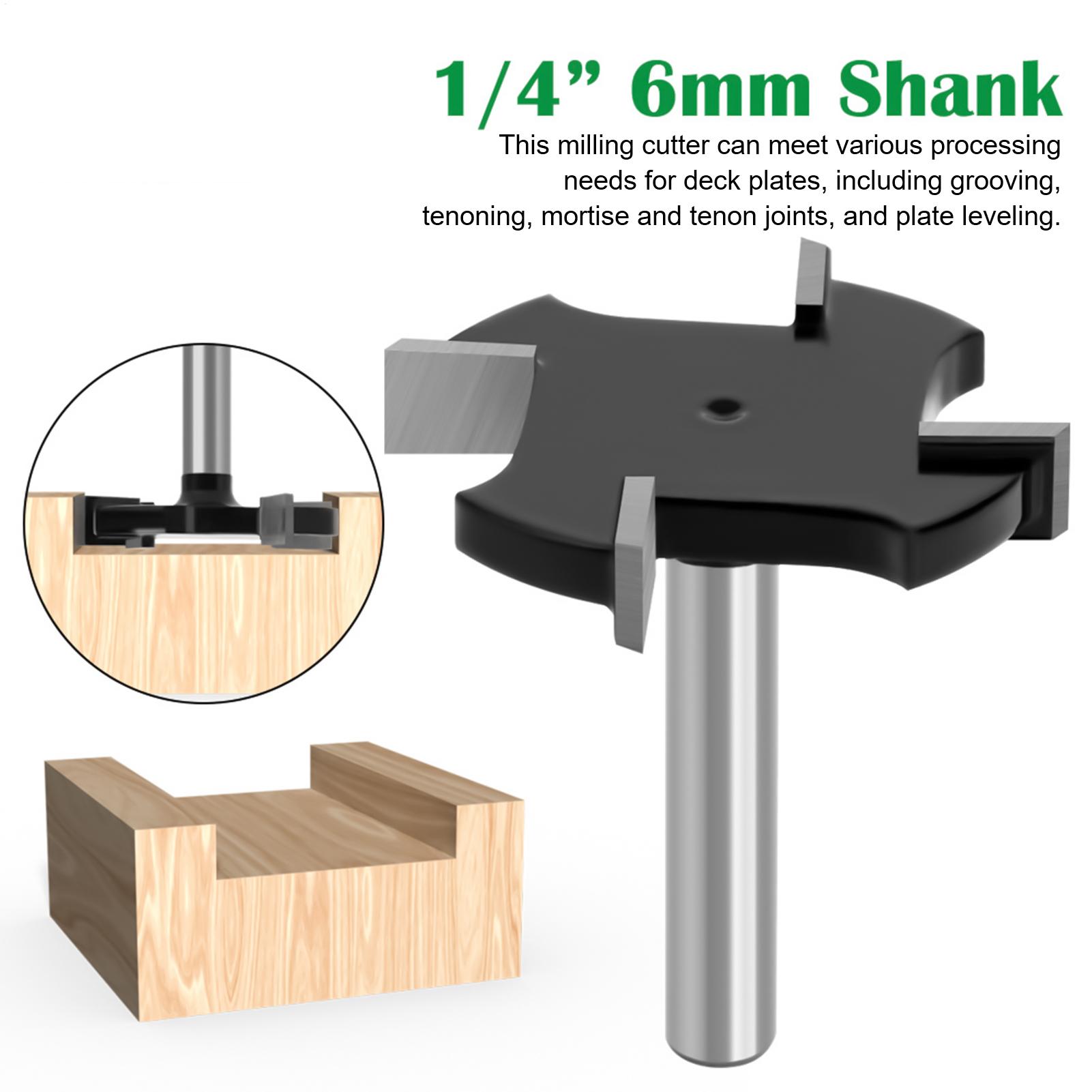 Router Bits For Woodworking - ดอกเราเตอร์แบบแบน ขนาด 1/4 นิ้ว สำหรับงานไม้ 4