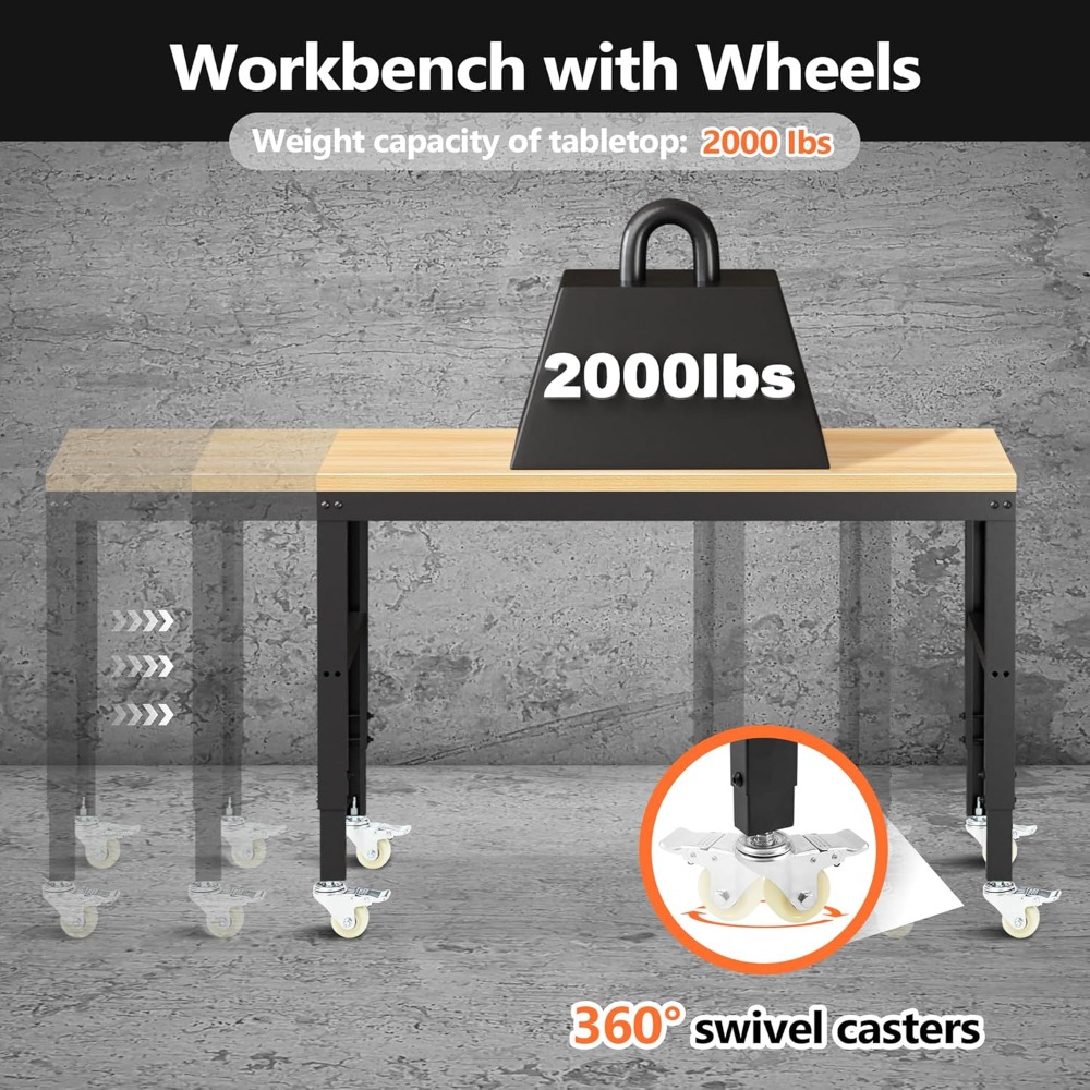 โต๊ะทำงานปรับระดับได้, โต๊ะทำง - Woodworking Bench บทวิจารณ์และราคา