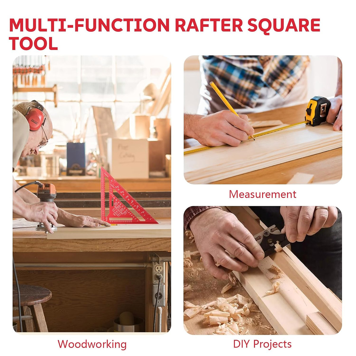 ไม้บรรทัดสามเหลี่ยมอลูมิเนียมอ - Woodworking Essentials บทวิจารณ์และราคา