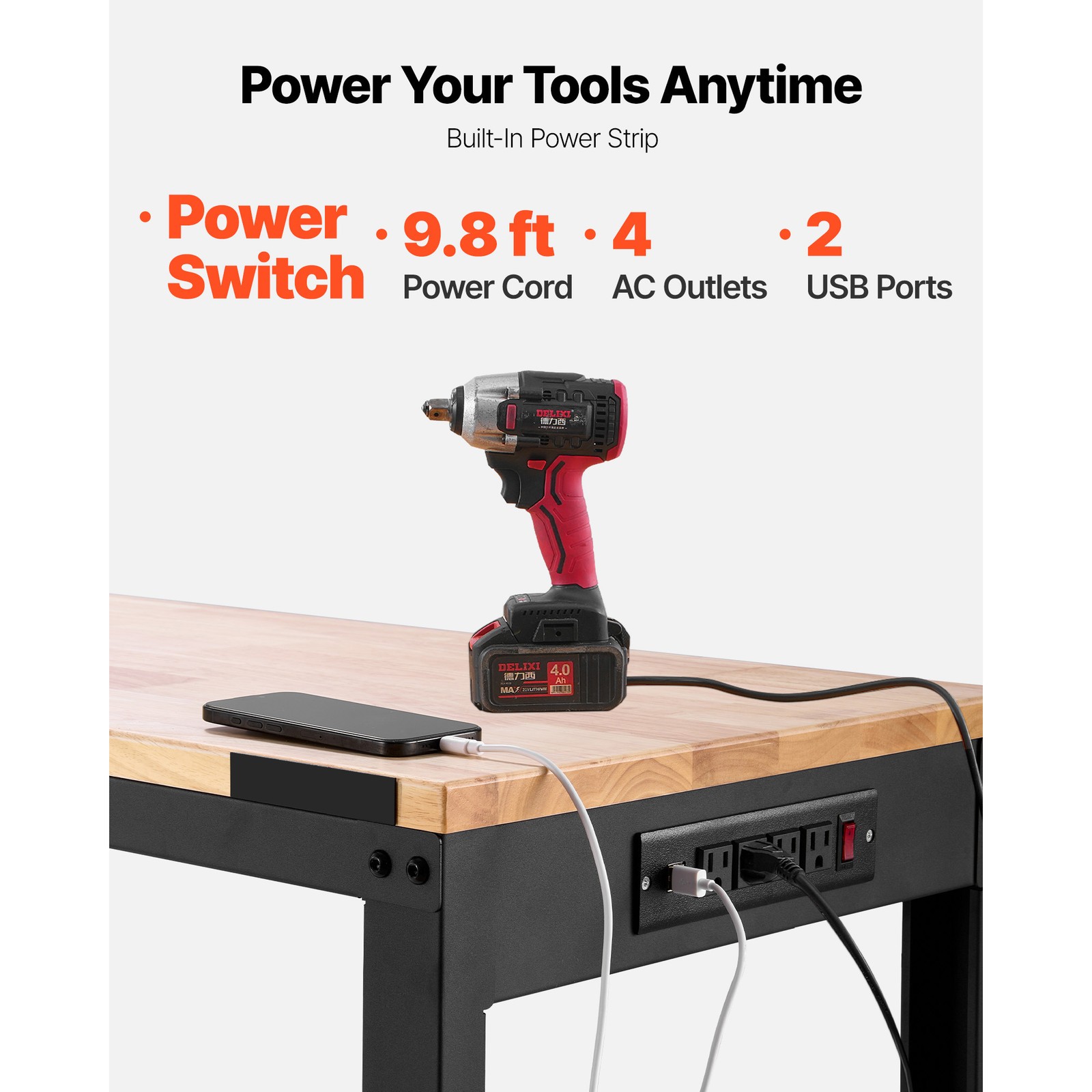 โต๊ะทำงานปรับระดับความสูงได้ 6 - Woodworking Bench บทวิจารณ์และราคา