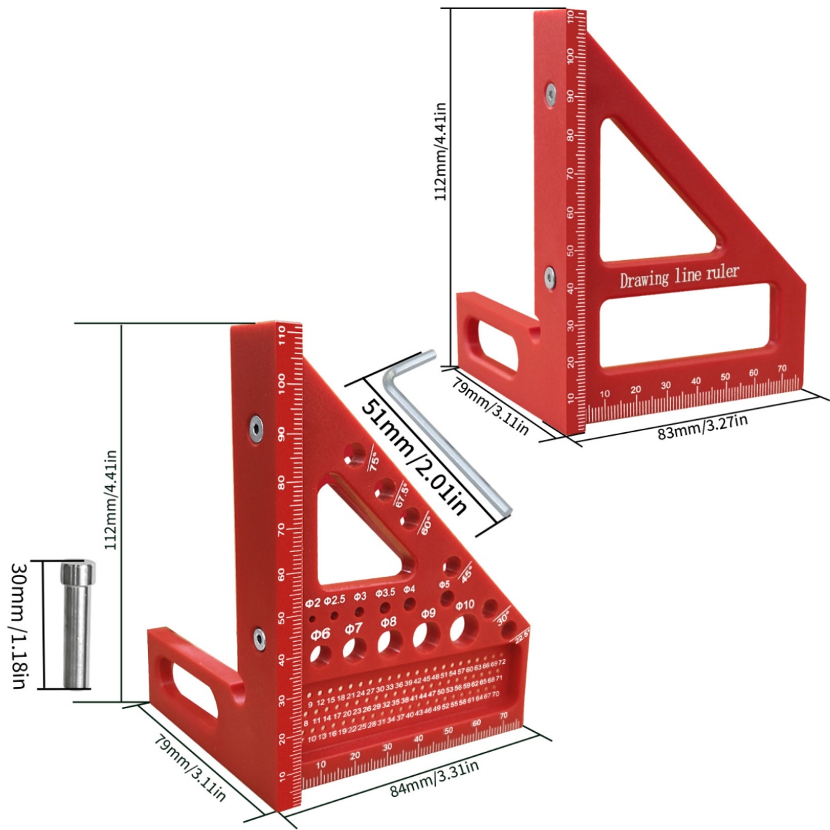 ไม้บรรทัดวัดมุมอเนกประสงค์สำหร - Woodworking Or Woodworking บทวิจารณ์และราคา