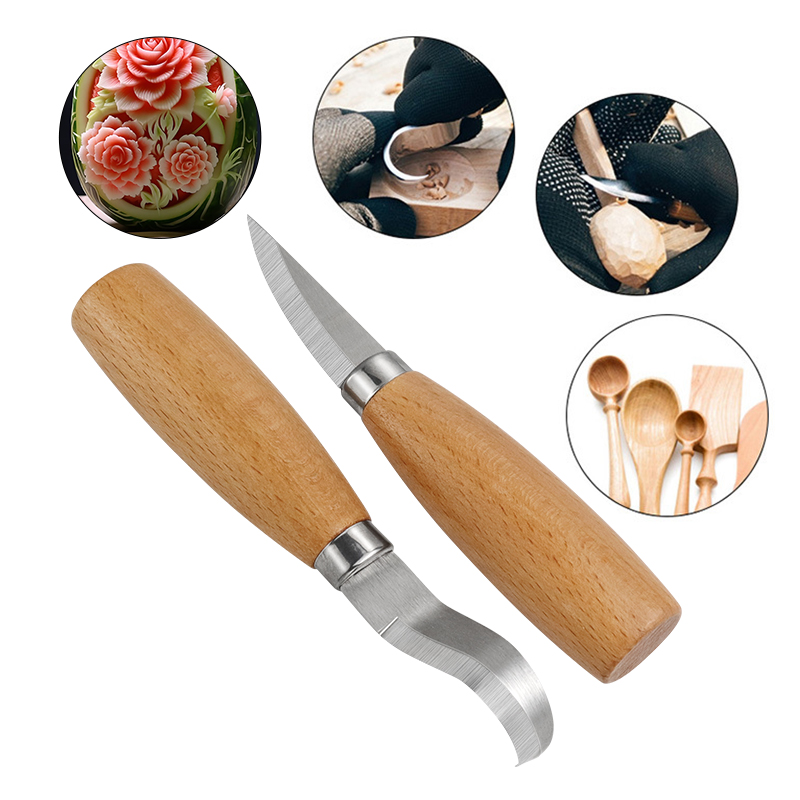 มีดแกะสลักเหล็กสแตนเลส ด้ามไม้ - Woodworking Essentials บทวิจารณ์และราคา