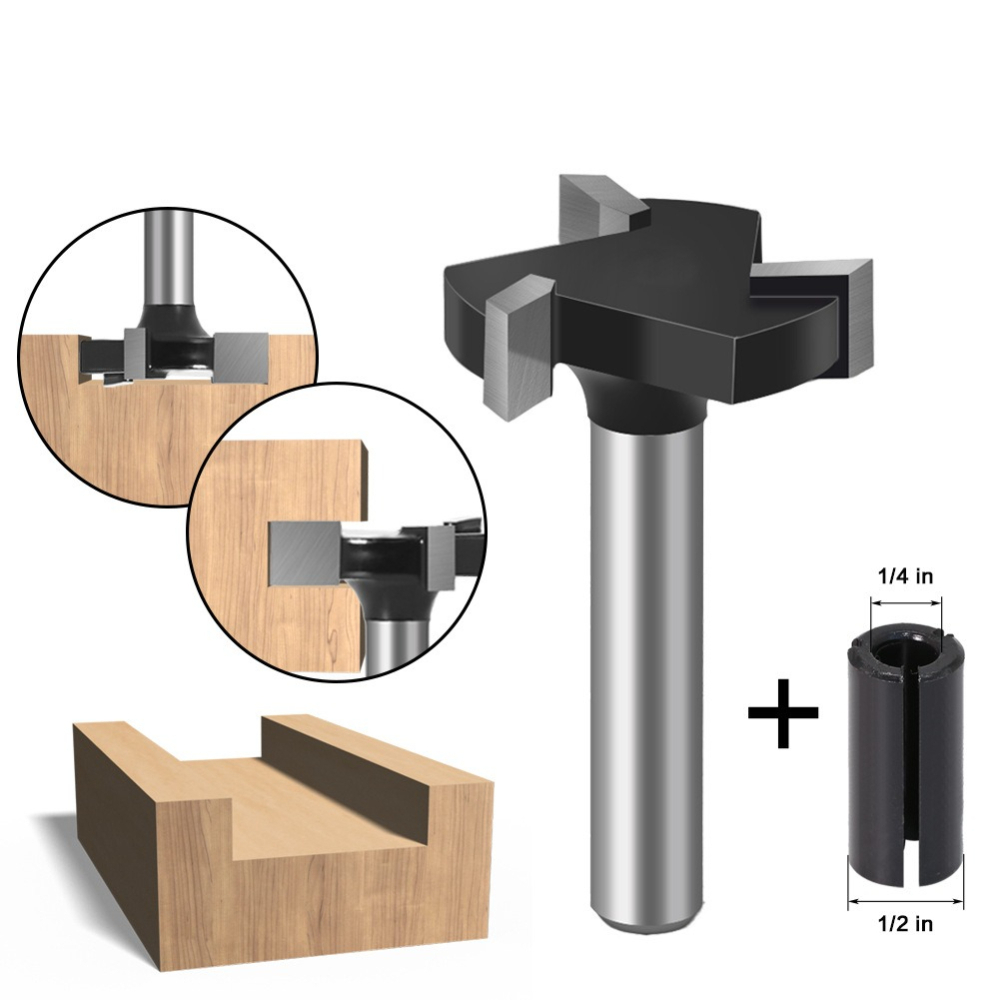 ดอกกัดร่อง T-Slot 4 ฟัน ปลายคา - Router Bits For Woodworking บทวิจารณ์และราคา