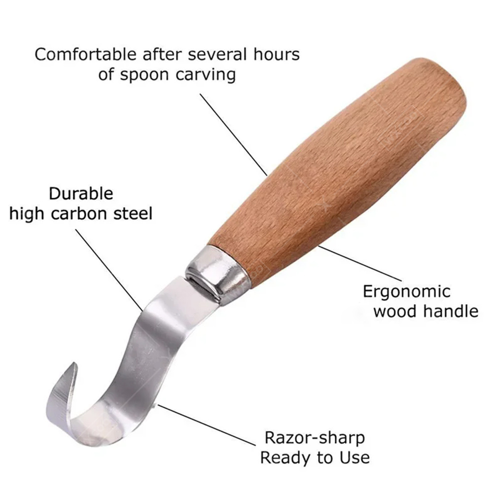 มีดแกะสลักไม้ WXCOO แบบโค้งมน  - Woodworking Essentials บทวิจารณ์และราคา